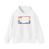 Washington Pride Flag Hoodie: Rainbow LGBTQ+ State Silhouette Distressed Hooded Sweatshirt