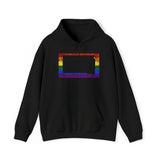 South Dakota Pride Flag Hoodie: Rainbow LGBTQ+ State Silhouette Distressed Hooded Sweatshirt