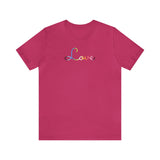 Queer Love Script Tee: Subtly Elegant Pride T-Shirt