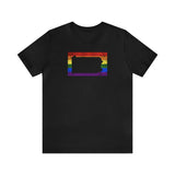 Pennsylvania Pride Flag Tee: Rainbow LGBTQ+ State Silhouette Distressed Shirt