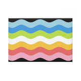 Queer Pride Flag Magnet: Ripple Rectangle Button for Fridge