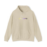 Nonbinary Love Script Hoodie: Subtly Elegant Pride Sweatshirt