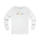 Philly Pride Love Script Long Sleeve T-Shirt: Subtly Elegant Pride Tee