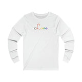 Philly Pride Love Script Long Sleeve T-Shirt: Subtly Elegant Pride Tee