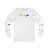 Georgia Long Sleeve Tee: Pride Gradient Design