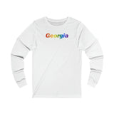 Georgia Long Sleeve Tee: Pride Gradient Design