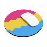 Pansexual Flag Wavey Mousepad: Sharp Design for Desk