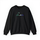 Gay Pride Love Script Sweatshirt: Subtly Elegant Pride Sweater