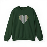 Pangender Heart Lines Sweater: Pride Gradient Sweatshirt