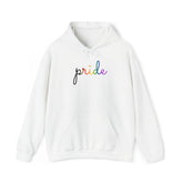 Philly Pride Flag Hoodie: Flowing Cursive 'Pride' in Gradient Hues
