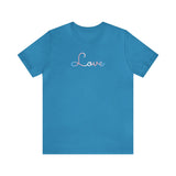 Transgender Love Script Tee: Subtly Elegant Pride T-Shirt