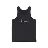 Genderqueer Love Script Tank: Subtly Elegant Pride Tank-Top