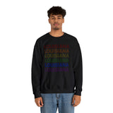 Louisiana LGBTQ+ Pride Flag, Faded Black Sweater