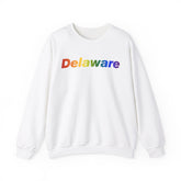 Delaware Sweatshirt: Vibrant Pride Gradient Design