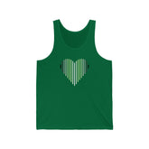 Agender Heart Lines Tank-Top: Pride Gradient Tank