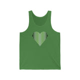 Agender Heart Lines Tank-Top: Pride Gradient Tank