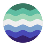 Gay Pride Flag Ripple Mousepad: Wavey Design for Desk