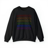 Minnesota LGBTQ+ Pride Flag, Faded Black Sweater