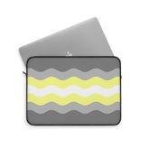 Demigender Pride Flag Laptop Sleeve: Ripple Print Protective Case