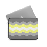 Demigender Pride Flag Laptop Sleeve: Ripple Print Protective Case