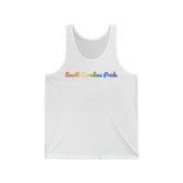 South Carolina Pride Tank Top: Flowing Cursive Design with LGBTQ+ Gradient