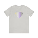 Nonbinary Heart Lines T-Shirt: Pride Gradient Tee