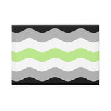 Agender Pride Flag Magnet: Ripple Rectangle Button for Fridge