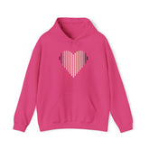 Agender Heart Lines Hoodie: Pride Gradient Sweater