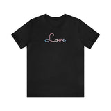Transgender Love Script Tee: Subtly Elegant Pride T-Shirt