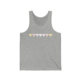 Pangender Flag Hearts Tank-Top: Pride LGBTQ+ Gradient Design