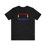 South Dakota Pride Flag Tee: Rainbow LGBTQ+ State Silhouette Distressed Shirt