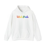 Utah Pride Hoodie: Flowing Cursive Design with LGBTQ+ Gradient