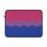 Bisexual Pride Flag Laptop Sleeve: Ripple Print Protective Case