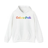 Ontario Pride Hoodie: Flowing Cursive Design with LGBTQ+ Gradient