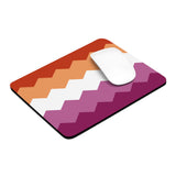 Lesbian Pride Flag Wavey Mousepad: Sharp Design for Desk