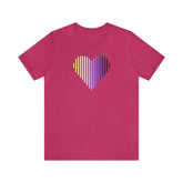 Nonbinary Heart Lines T-Shirt: Pride Gradient Tee