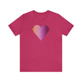 Nonbinary Heart Lines T-Shirt: Pride Gradient Tee