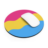 Pansexual Flag Ripple Mousepad: Wavey Design for Desk