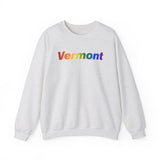 Vermont Sweatshirt: Vibrant Pride Gradient Design