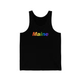 Maine Tank-Top: Vibrant Pride Gradient Design