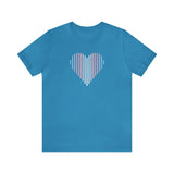 Transgender Heart Lines T-Shirt: Pride Gradient Tee
