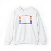 Wyoming Pride Flag Sweater: Rainbow LGBTQ+ State Silhouette Distressed Sweatshirt
