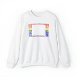 Wyoming Pride Flag Sweater: Rainbow LGBTQ+ State Silhouette Distressed Sweatshirt