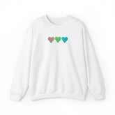 Polysexual Flag Hearts Sweatshirt: Pride LGBTQ+ Gradient Design