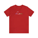 Genderqueer Love Script Tee: Subtly Elegant Pride T-Shirt