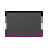 Asexual Pride Flag Magnet: Ripple Rectangle Button for Fridge