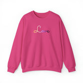 Nonbinary Love Script Sweatshirt: Subtly Elegant Pride Sweater
