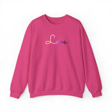Nonbinary Love Script Sweatshirt: Subtly Elegant Pride Sweater