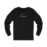 Lesbian Love Script Long Sleeve T-Shirt: Subtly Elegant Pride Tee