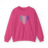 Gay Heart Lines Sweater: Pride Gradient Sweatshirt